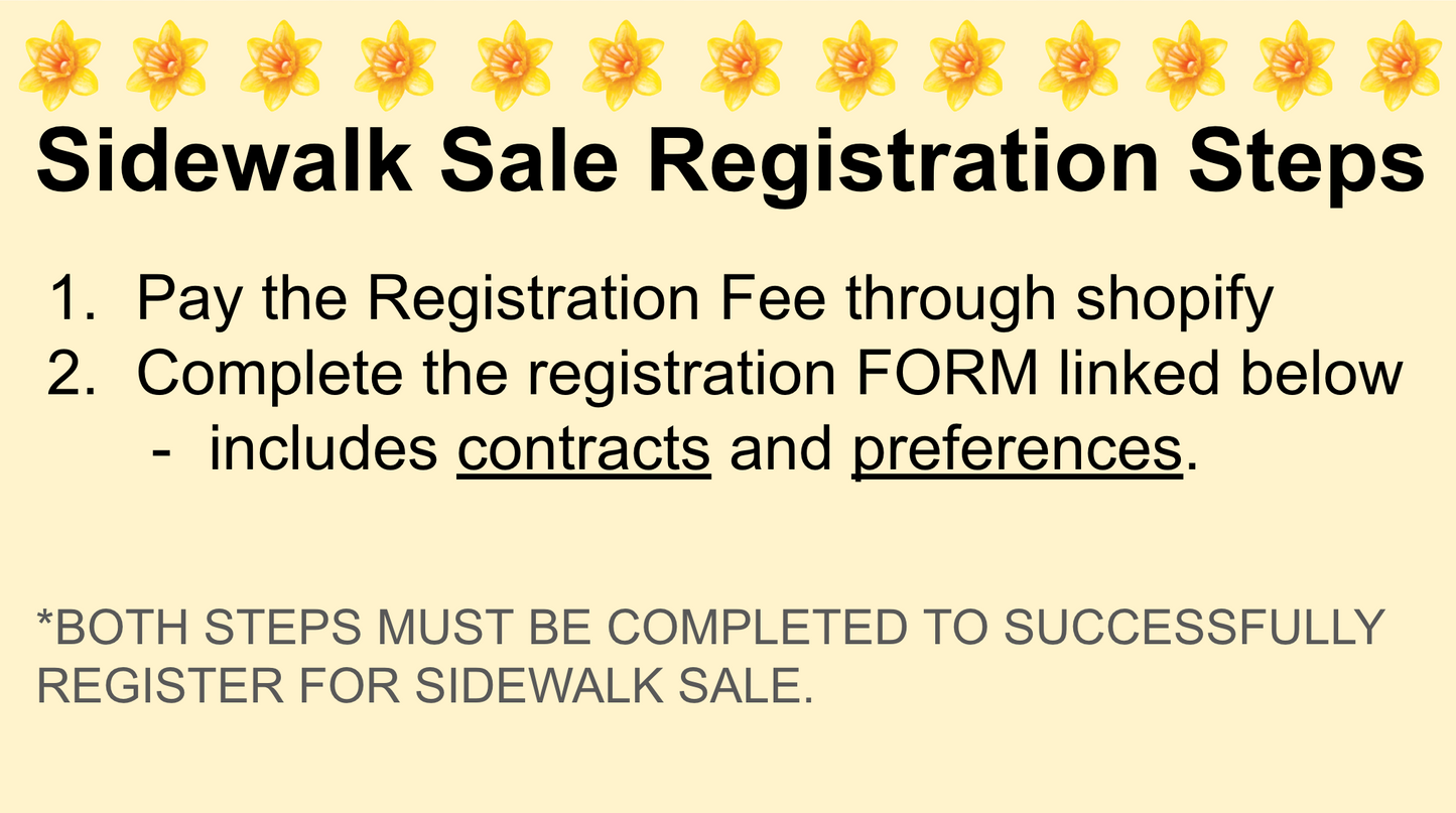 Sidewalk Sale. Sep 12. Student Club/Service Booth 2026