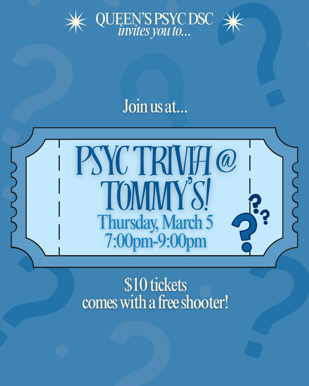 PSYC DSC Trivia @ Tommy’s